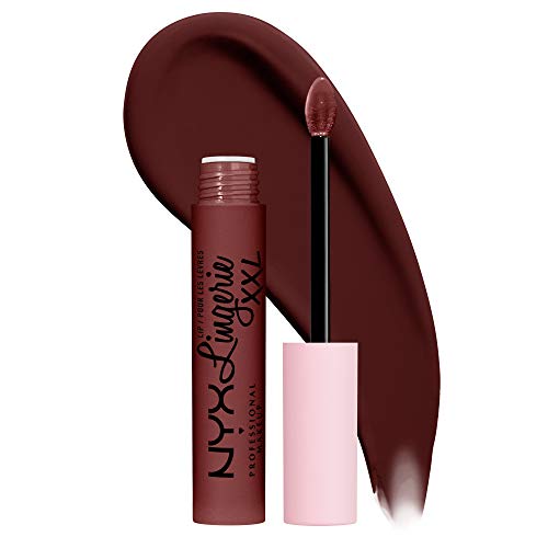 NYX PROFESSIONAL MAKEUP Lip Lingerie XXL Matte Liquid Lipstick - Deep Mesh (Deep Chocolate Brown)