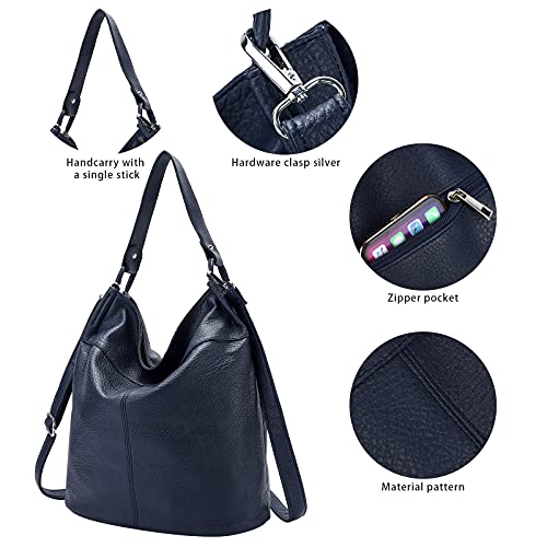 Purse for Women Convertible Backpack Purses and Handbags Crossbody Shoulder Bag - Dark Blue