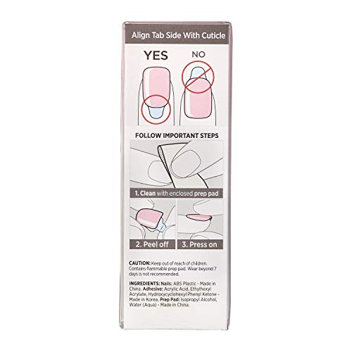 KISS imPRESS Color Press-On Manicure, Gel Nail Kit, PureFit Technology, Short Length, “Pick Me Pink”, Polish-Free Solid Color Mani, Includes Prep Pad, Mini File, Cuticle Stick, and 30 Fake Nails
