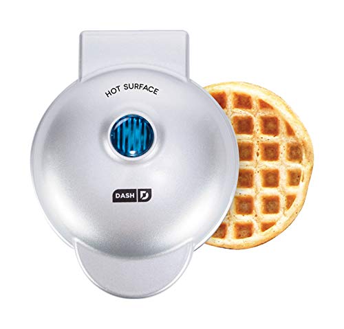 Dash DMW001SL Machine for Individual, Paninis, Hash Browns, & other Mini waffle maker, 4 inch, Silver