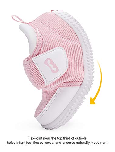 BMCiTYBM Baby Shoes Boy Girl Infant Sneakers Winter Warm Non Slip First Walkers 6 9 12 18 24 Months Pink Size 4