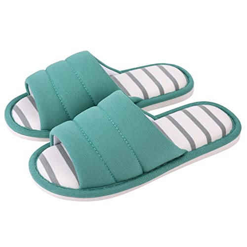 Unisex Soft Indoor Open Toe Memory Foam House Slippers  (10 colors)