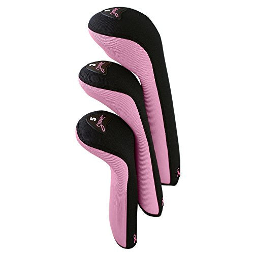 Stealth Set of 3 Golf Club Headcovers for Drivers - Pink