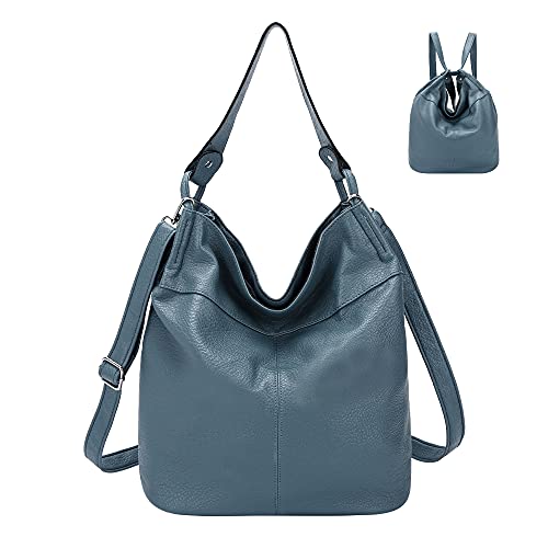 Purse for Women Convertible Backpack Purses and Handbags Crossbody Shoulder Bag - Light Blue