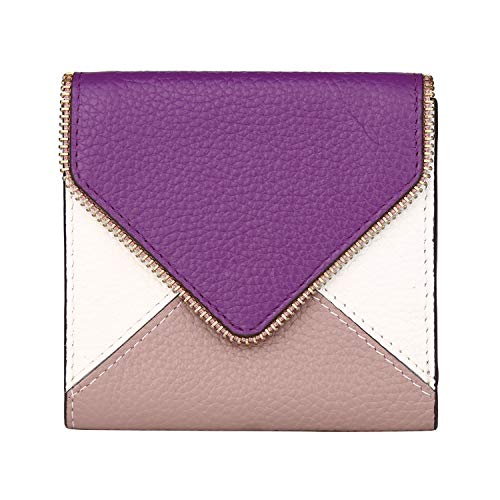 Lavemi RFID Blocking Small Compact Leather Wallets Credit Card Holder Case for Women(Envelope Purple)