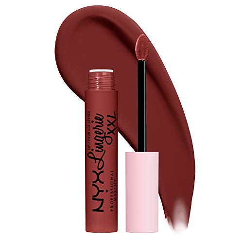 NYX PROFESSIONAL MAKEUP Lip Lingerie XXL Matte Liquid Lipstick - Straps Off (Reddish Brown Nude)