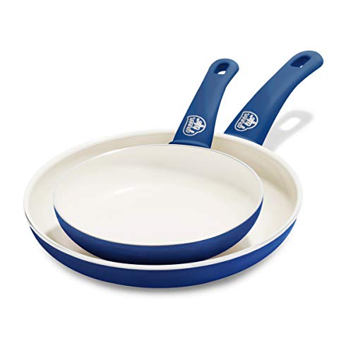 GreenLife Soft Grip Healthy Ceramic Nonstick, Frying Pan/Skillet Set, 7