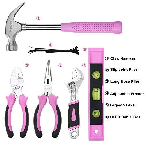 71-Pc Portable Household Tool Set w/Carrying Pouch - Pink and Caboodle
