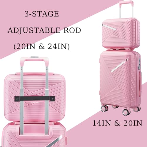 4-Piece Hard Shell Luggage Set, Expandable w/360° Double Spinner Wheels and TSA Locks  (4 colors)