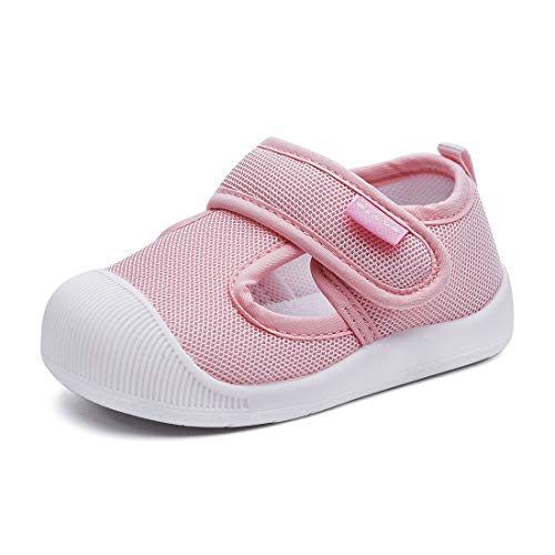 BMCiTYBM Baby Sneakers Girls Boys First Walkers Shoes 6 9 12 18 24 Months Pink Size 12-18 Months Infant