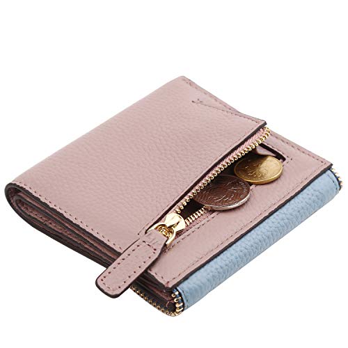 Lavemi RFID Blocking Small Compact Leather Wallets Credit Card Holder Case for Women(Envelope Light Blue)