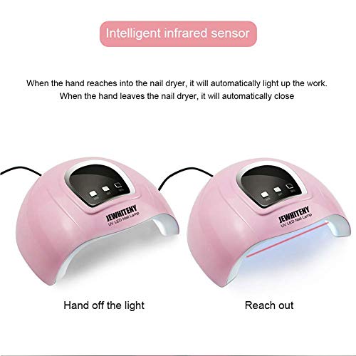 UV LED Nail Lamp 54W, Professional Nail Dryer Gel Polish Light, UV Nail Light with 3 Timer Setting, Nail Polish Curing Gel LED Dryer, Professional Nail Art Tools with Automatic Sensor, LCD Display