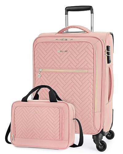 2-Pc Carry On Luggage Set, Expandable Soft Side Suitcases (4 colors)