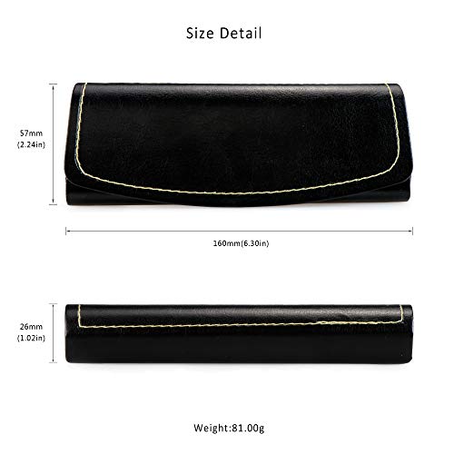 LifeArt Eyeglass Case Hard Shell, Portable Sunglass Case for Women and Men, fashionable PU Leather Eyeglass Case, Lightweight