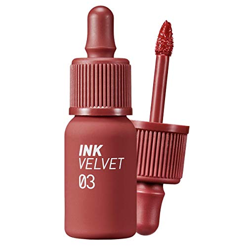 Peripera Ink the Velvet Lip Tint | High Pigment Color, Longwear, Weightless, Not Animal Tested, Gluten-Free, Paraben-Free | Red Only (#03), 0.14 fl oz