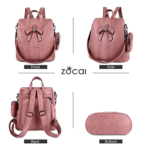 Backpack Purse for Women Fashion Backpack Purses PU Leather Daypacks Anti-Theft Shoulder Bag Satchel Purse