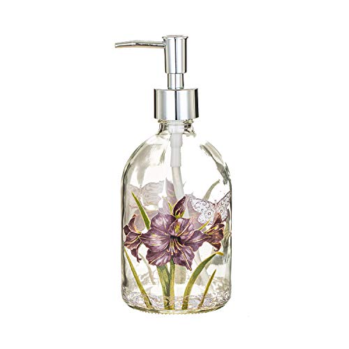 Glass Soap Dispenser Bottle 17 ounces with Plastic Pump