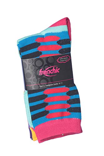 Women's Colorful Patterned Mid-Calf Length Fashion Crew Socks, 12-Pack