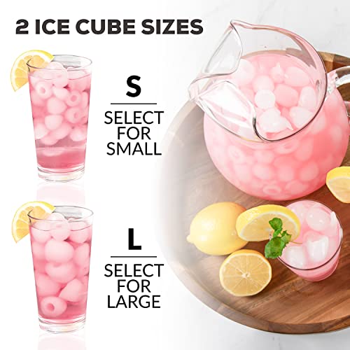 Igloo 26-Pound Automatic Self-Cleaning Portable Countertop Ice Maker Machine with Handle, Pink