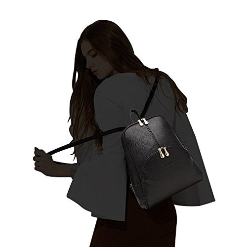 Nevenka Brand Women Bags Backpack PU Leather Zipper Bags Purse Casual Backpacks Shoulder Bags (GRAY)