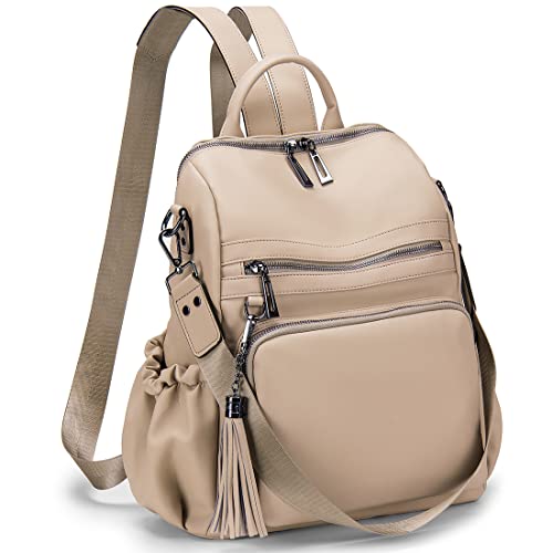 Roulens Women's Fashion Backpack Purses Fashion Leather Large Design Ladies College Shoulder Bags PU Leather Travel bag
