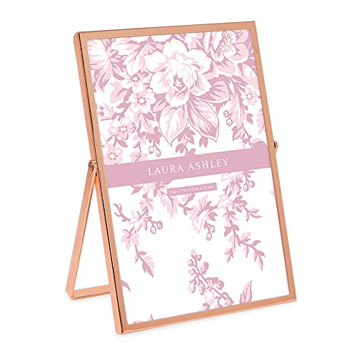 Rose Gold Flat 5x7 Rectangle Metal Picture Frame w/Pull Out Easel Stand
