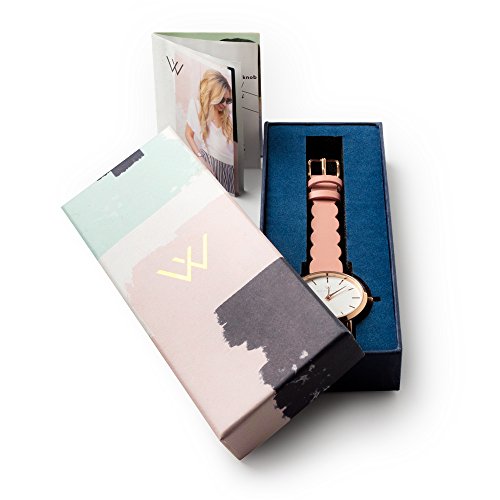 Minimalist Rose Gold Women's Analog Large Face Easy Read Watch w/Pink Silicone Band