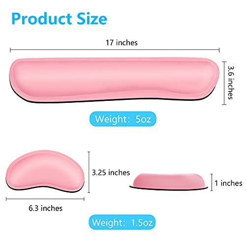 Keyboard Wrist Pillow Rest Pad, Mouse Pad Wrist Support Memory Foam Set  (17 colors)