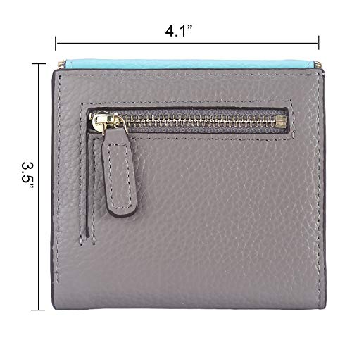 Lavemi RFID Blocking Small Compact Leather Wallets Credit Card Holder Case for Women(Envelope Tiffany Blue)