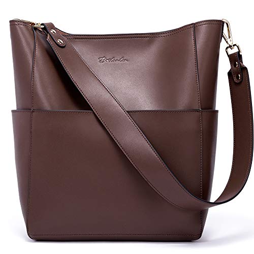 Women's Roomy Leather Designer Handbag Tote Shoulder Bucket Bag  (12 colors)