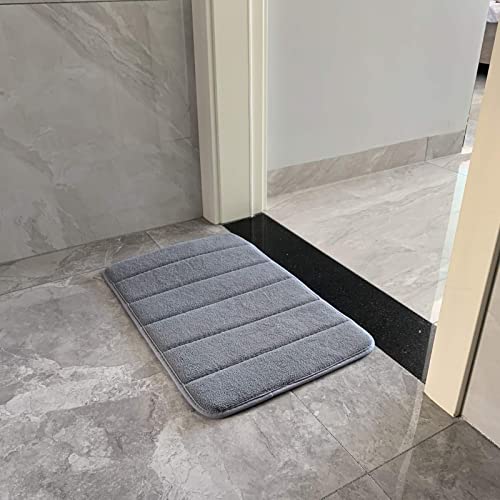 Xerhnan Memory Foam Bath Mat Set - Non Slip, Absorbent, Soft Bath Rug Set - Fast Drying Washable Bath Mat - Size 15.8” x 24” (2, Pink)