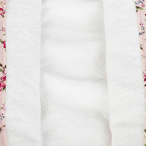 ililily Cotton Double Layer Patterned Face Mask Washable Filter Lining Shield , Pink