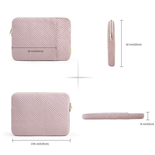 Laptop Sleeve,BAGSMART Laptop Cover Compatible with 13-13.3 inch Notebook,MacBook Air,MacBook Pro 14 Inch,Computer,Water Repellent Protective Case with Pocket,Pink