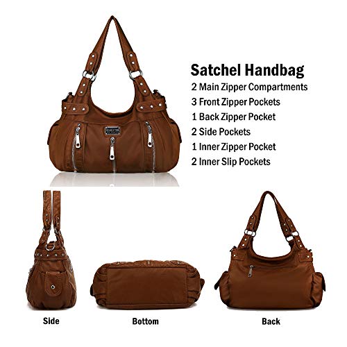 Scarleton Satchel Handbag for Women, Purses for Women, Shoulder Bags for Women, H129204A - Brown