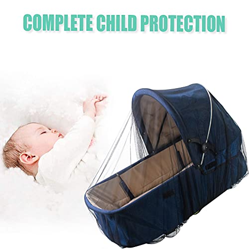 Mosquito Net for Stroller - 2 Pack Durable Baby Stroller Mosquito Net - Perfect Bug Net for Strollers, Bassinets, Cradles, Playards, Pack N Plays and Portable Mini Crib (Black) … …