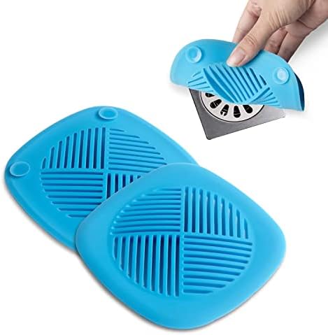 Hair Catcher Shower Drain Cover Durable Silicone 5.5 Inches Bathroom Accessories Drain Plug Drain Protector Hair Stopper for Kitchen Bathtub and Laundry Pink 2 Pack