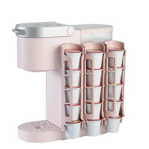 STORAGENIE Coffee Pod Holder for Keurig K-cup, Side Mount K Cup Storage, Perfect for Small Counters(Pink)
