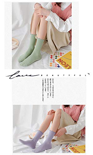 7 Pairs, Super Soft Fashion Knit Cotton Socks for Women, Mixed Colors