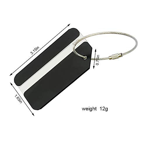 Travel Luggage Tags for Baggage Suitcases Bags Luggage Identifier（Black 5PCS)