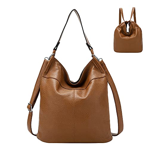 Purse for Women Convertible Backpack Purses and Handbags Crossbody Shoulder Bag - Brown