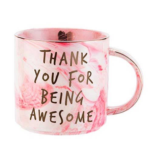 Thank You Gifts - Funny Gifts Ideas for Women Friends, Coworkers, Boss, Employee - Inspirational, Thoughtful, Birthday, Friendship, New Job, Graduation Presents for Her - Ceramic Coffee Cup