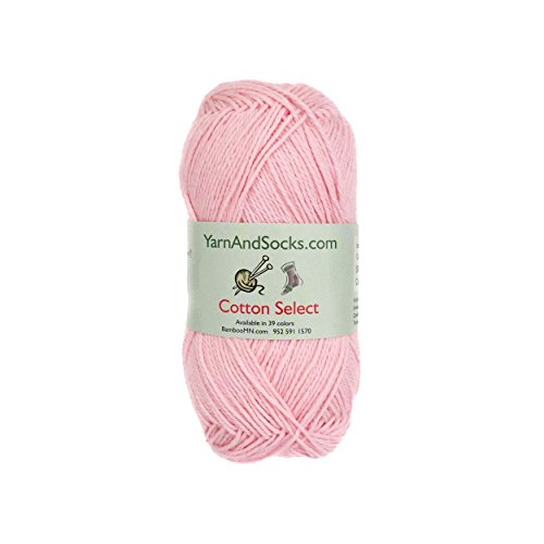 Cotton Select Sport Weight Yarn - 100% Fine Cotton - 4 Skeins - Col 305 - Primrose Pink