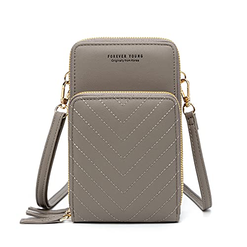 Small Crossbody Cell Phone Purse for Women, Mini Messenger Shoulder Handbag Wallet with Credit Card Slots