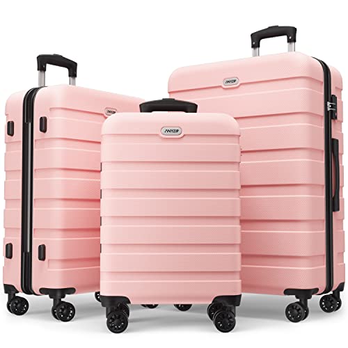 3-Pc Hard Shell Lightweight Suitcase Luggage Set with 4 Spinner Wheels and TSA Locks  (12 colors)
