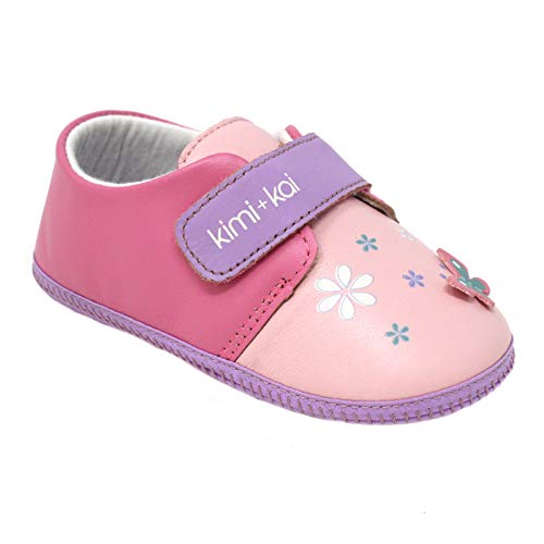 Kimi + Kai Girls First Walker Toddler Baby Butterfly Soft Sole Lambskin Leather Shoes Pink 6-12 Months