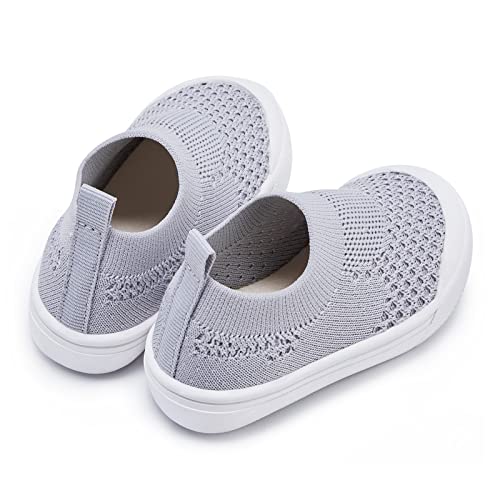 Baby Walking Shoes First Boy Girl Walker Infant Sock Tennis Mesh Sneakers Breathable 6 9 12 18 24 Months Grey Size 12-18 Months Infant