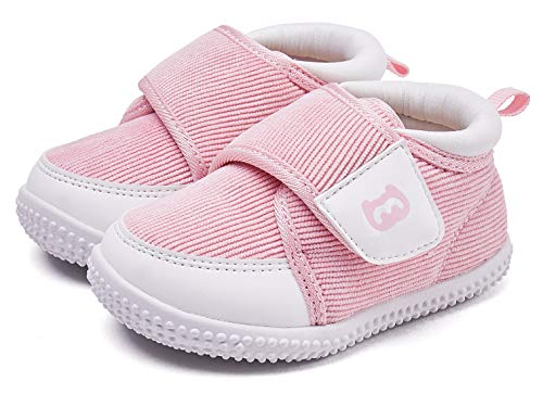 BMCiTYBM Baby Shoes Boy Girl Infant Sneakers Winter Warm Non Slip First Walkers 6 9 12 18 24 Months Pink Size 6