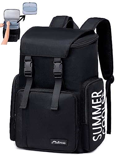 Backpack Cooler - Cooler Bookbag for Men Women 36 Can Insulated Picnic Backpack Leak-Proof Waterproof Soft Cooler Bag Thermal Bag Lunch Backpack for Ice, Beach, Drink, Travel, Camping, Car, Hiking