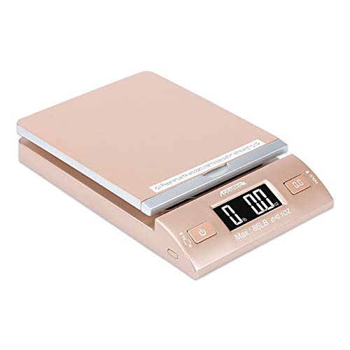 Gold 86-Lbs Digital Shipping Postal Scale with Batteries and AC Adapter