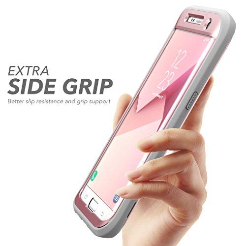 Galaxy S7 Edge Case, Rugged Case with Built-in Screen Protector (Rose Gold) - Pink and Caboodle